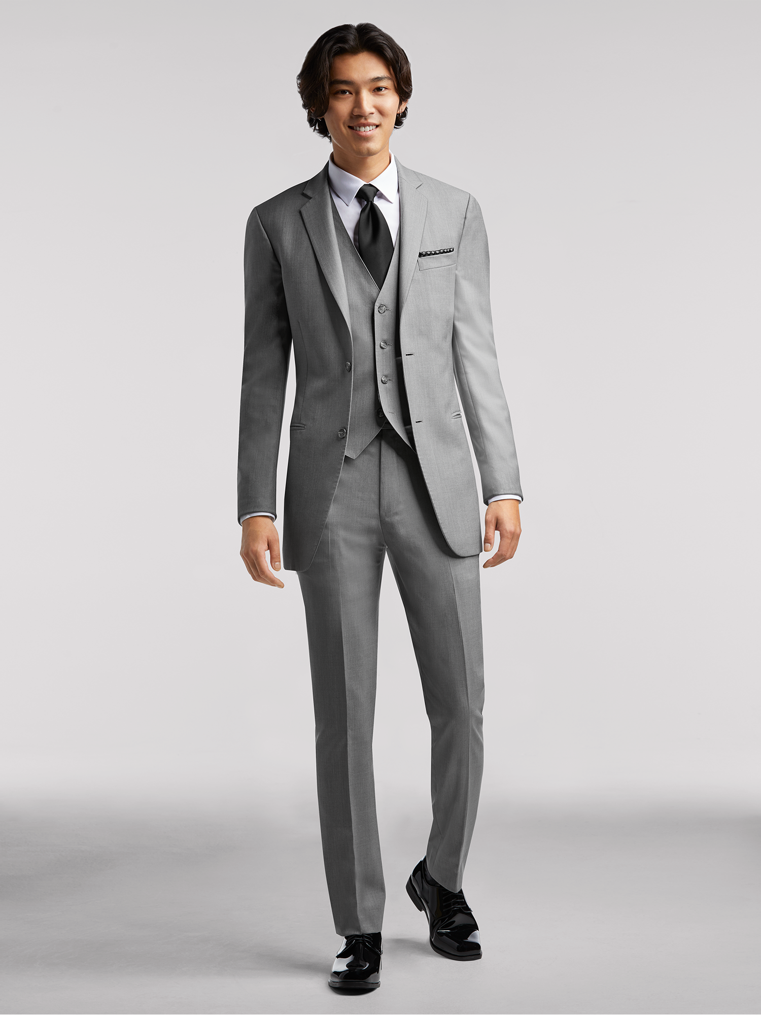 Vintage Men's Gray Suit by Pronto Uomo