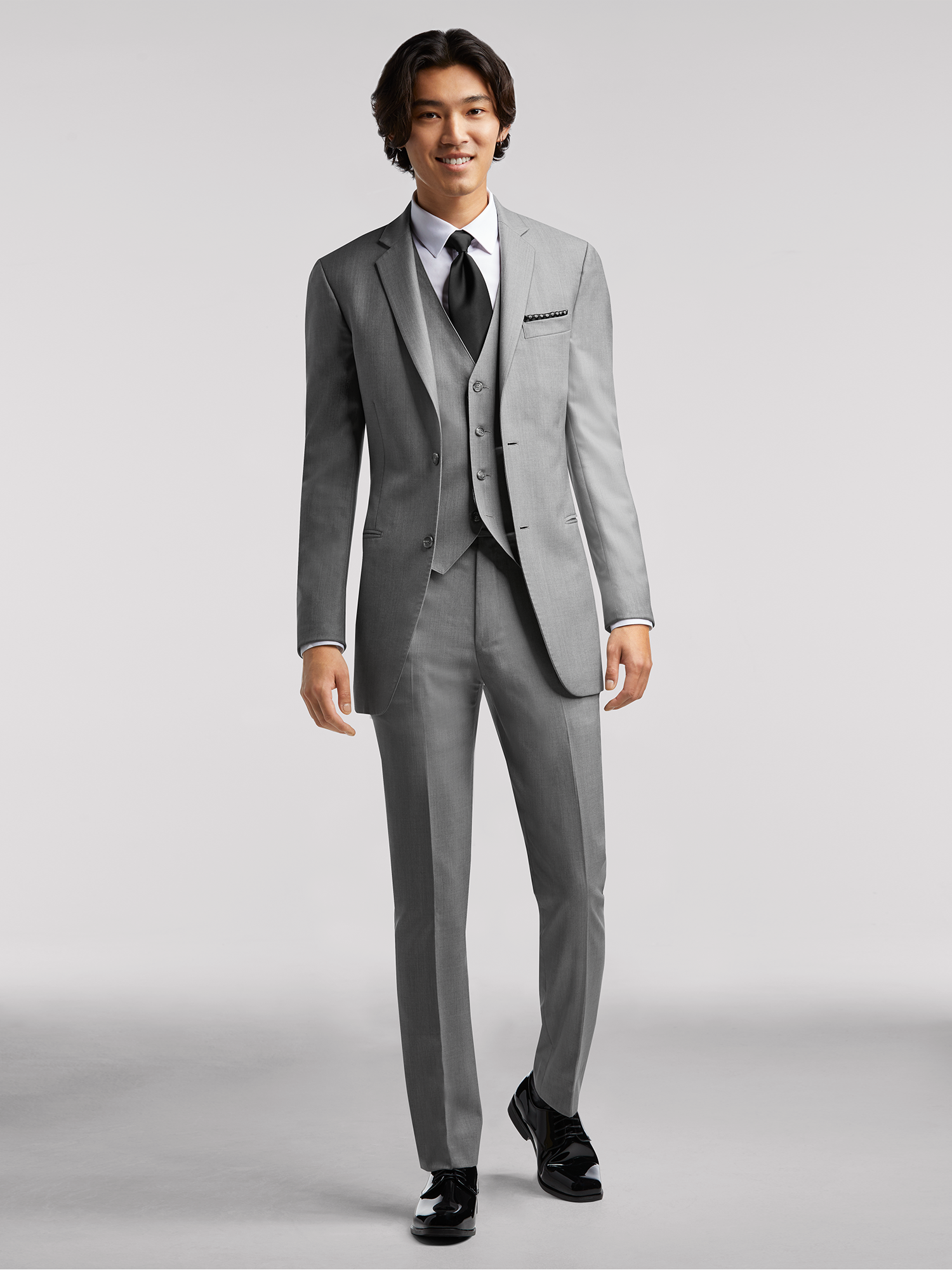 Vintage Men's Grey Suit by Pronto Uomo