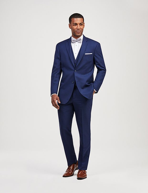 calvin klein navy blue suit