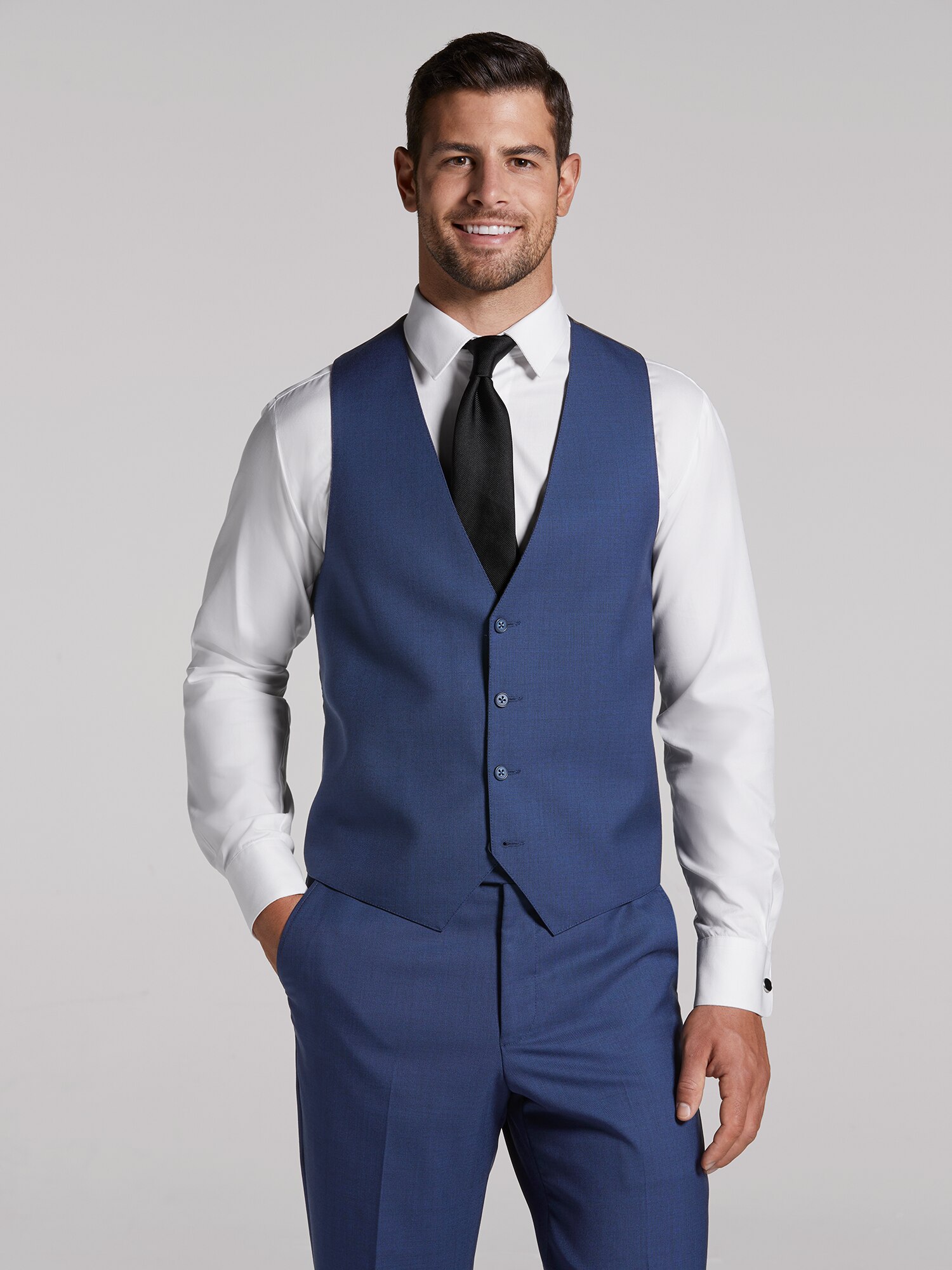 Blue Performance Wedding Suit by Calvin Klein