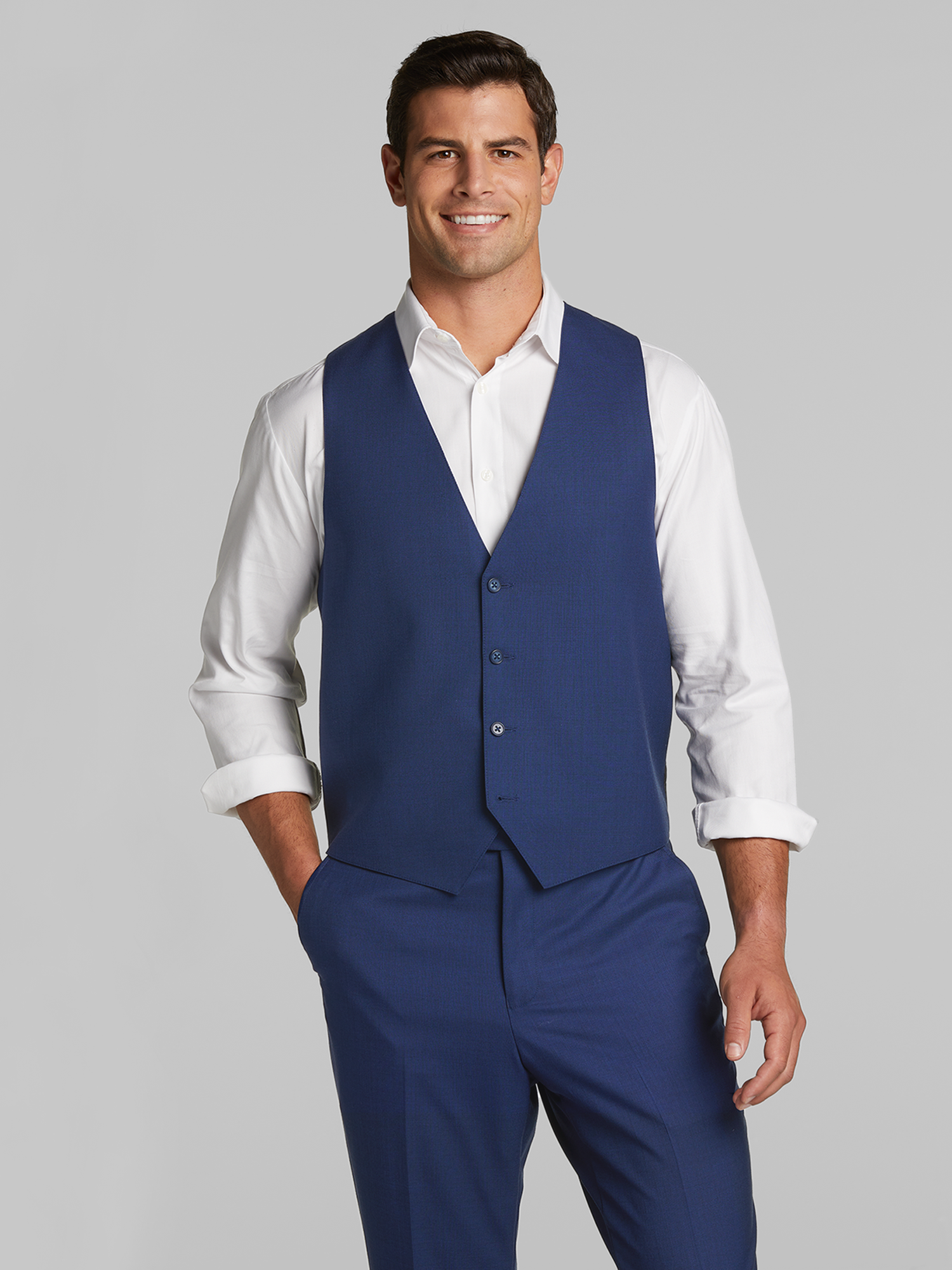 Calvin klein blue 2024 slim fit tuxedo