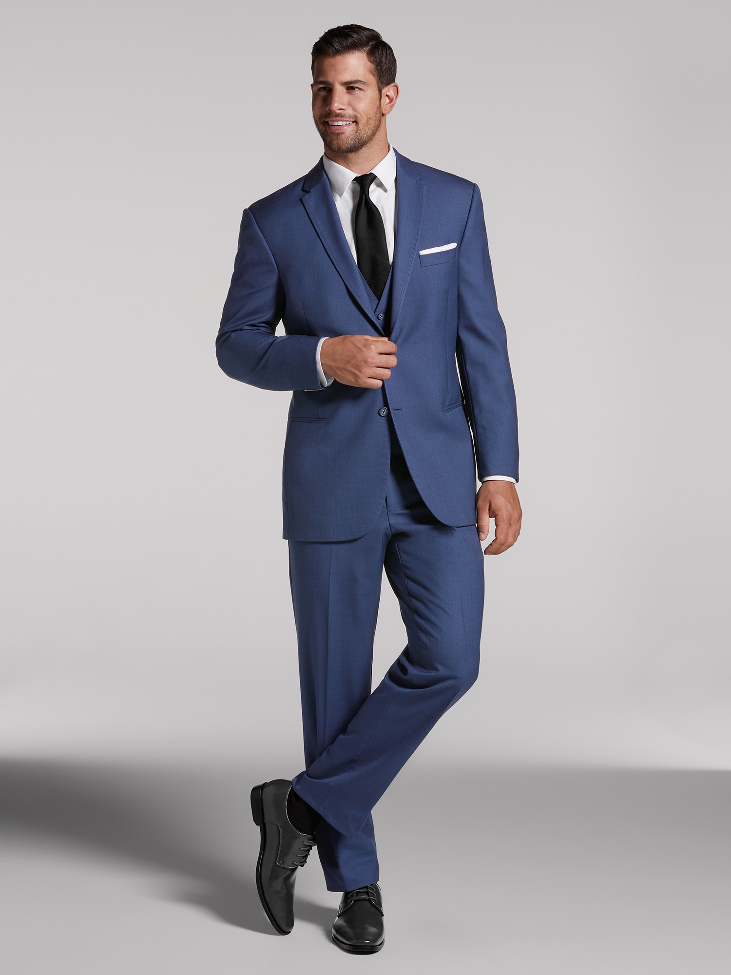 Blue Performance Wedding Suit by Calvin Klein