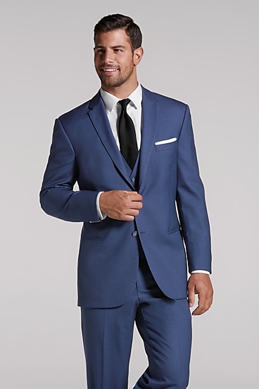 Blue Wedding Suit by Calvin Klein