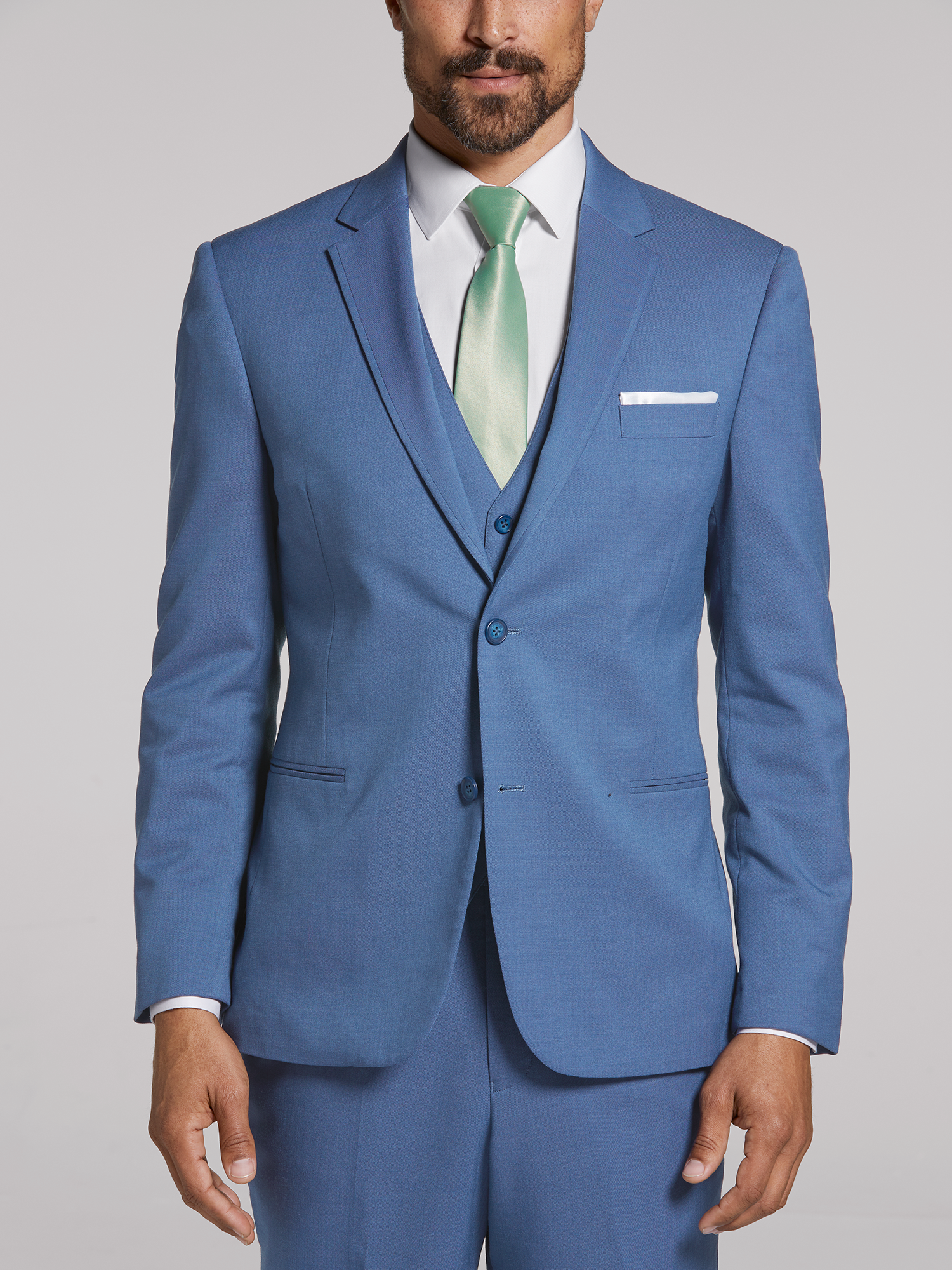 Blue Performance Wedding Suit by Calvin Klein