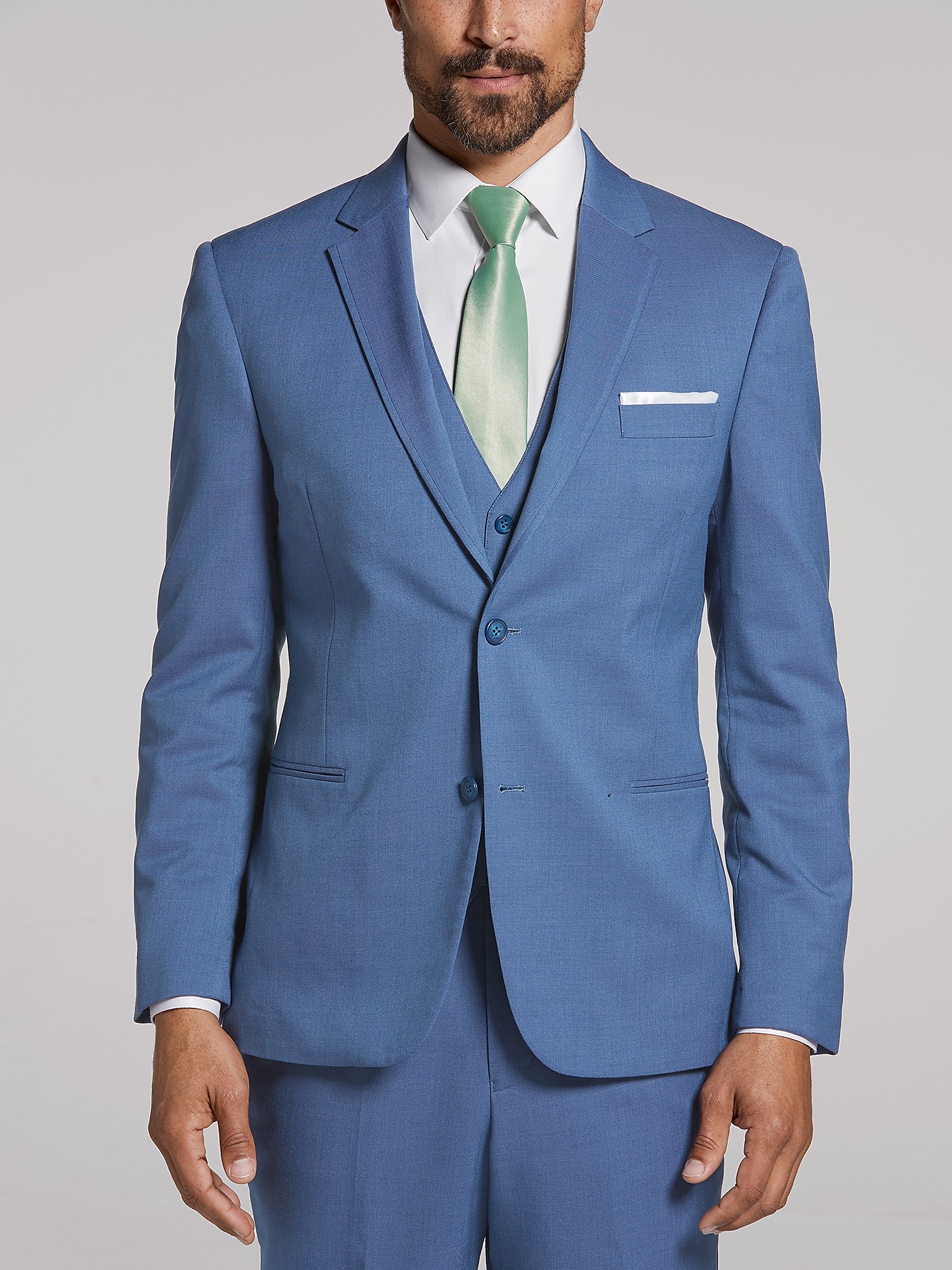 Acercarse Pisoteando Introducir Blue Performance Wedding Suit by Calvin Klein | Suit Rental