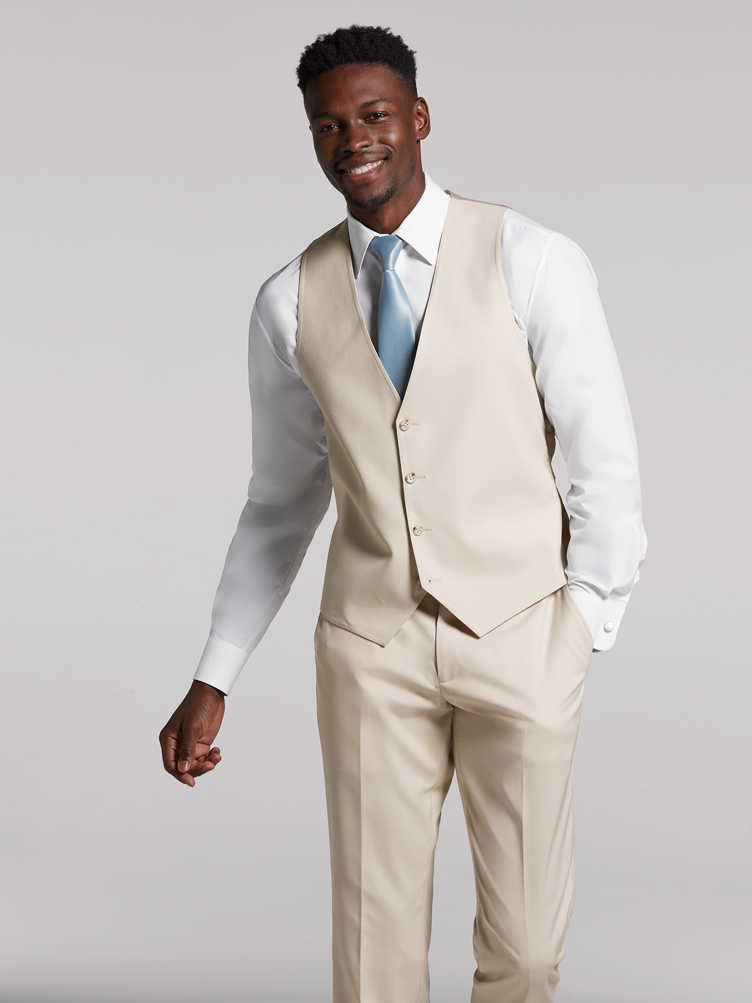 Pronto Uomo Performance Wool Tan Suit | Tuxedo Rental