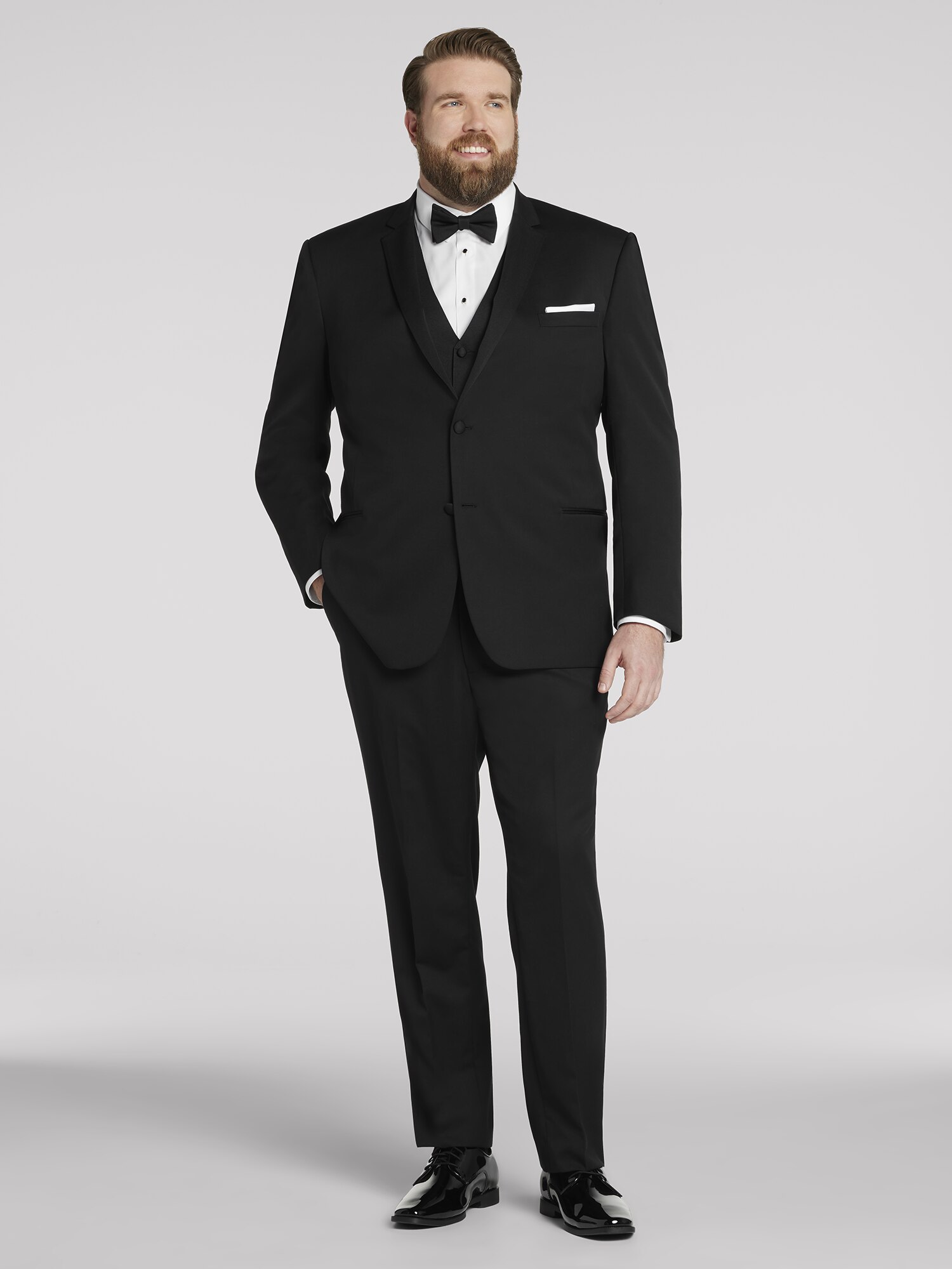 Pearl White & Black Slim Fit Tuxedo Pants – LITTLE BLACK TUX