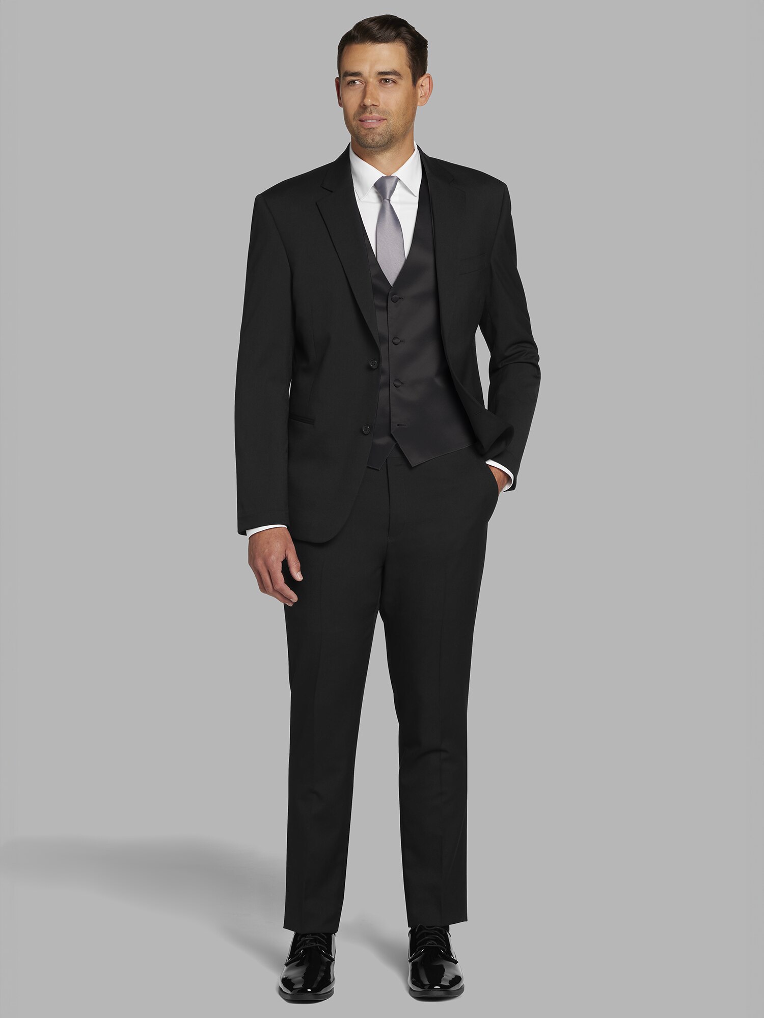 Awearness Kenneth Cole Performance Wool Black Suit