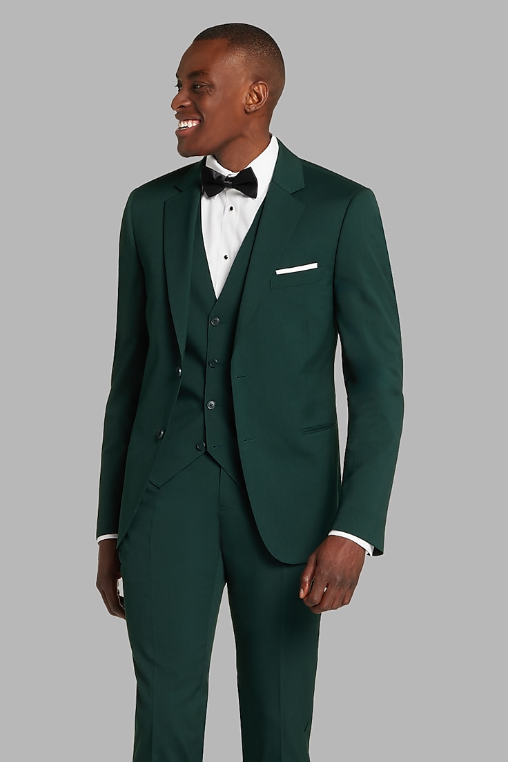 Awearness Kenneth Cole  Performance Wool Green Suit