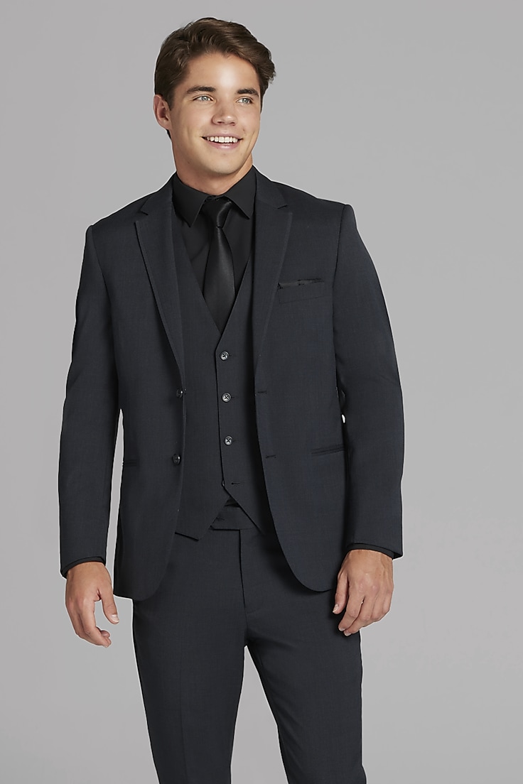 Calvin Klein Charcoal Gray Performance Wool Suit