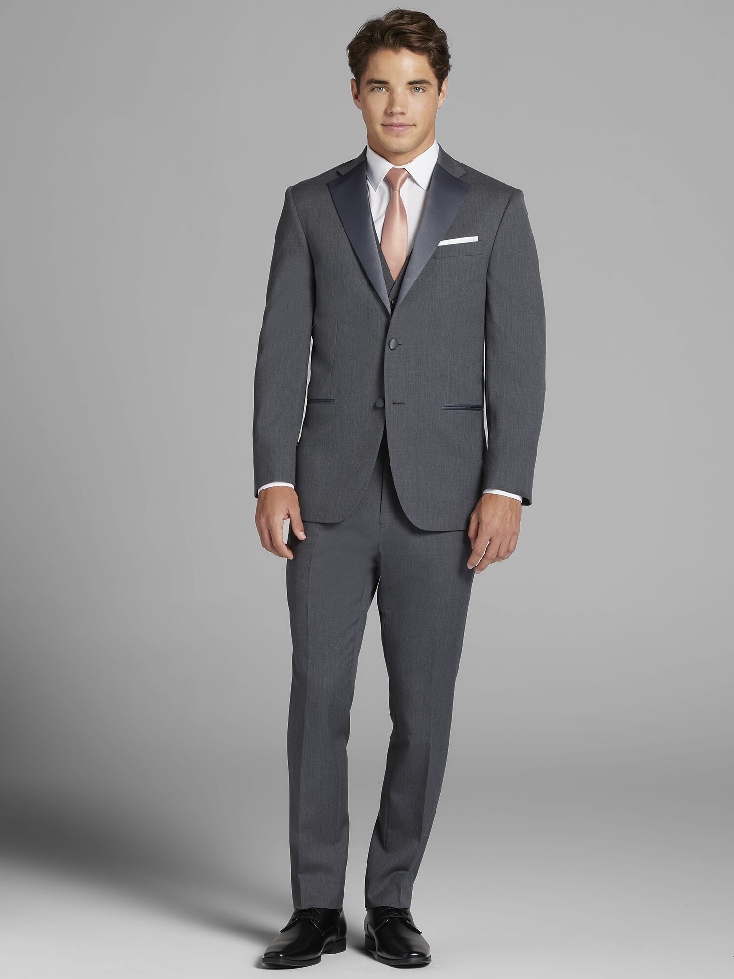 Pronto Uomo Gray Notch Lapel Tuxedo
