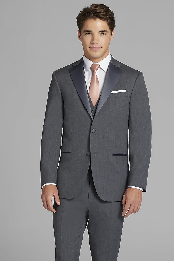 Pronto Uomo Gray Notch Lapel Tuxedo