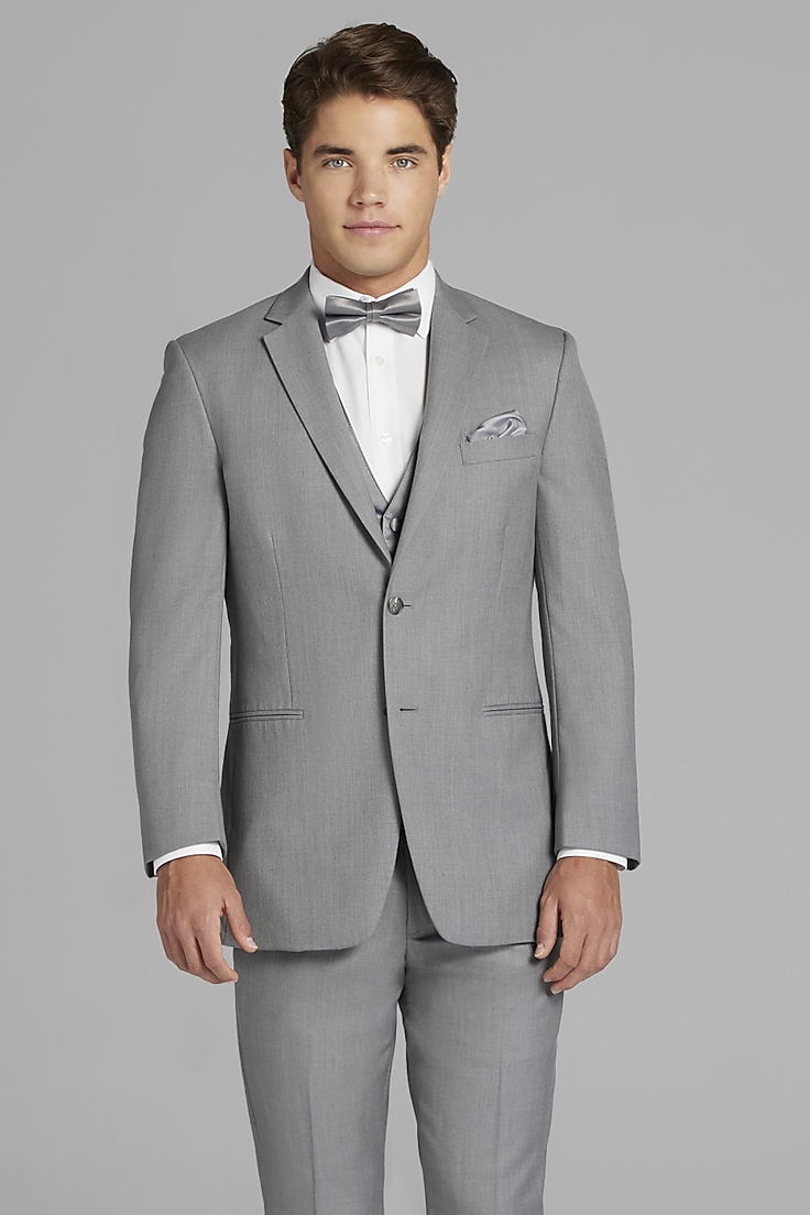 Pronto Uomo Gray Notch Lapel Suit