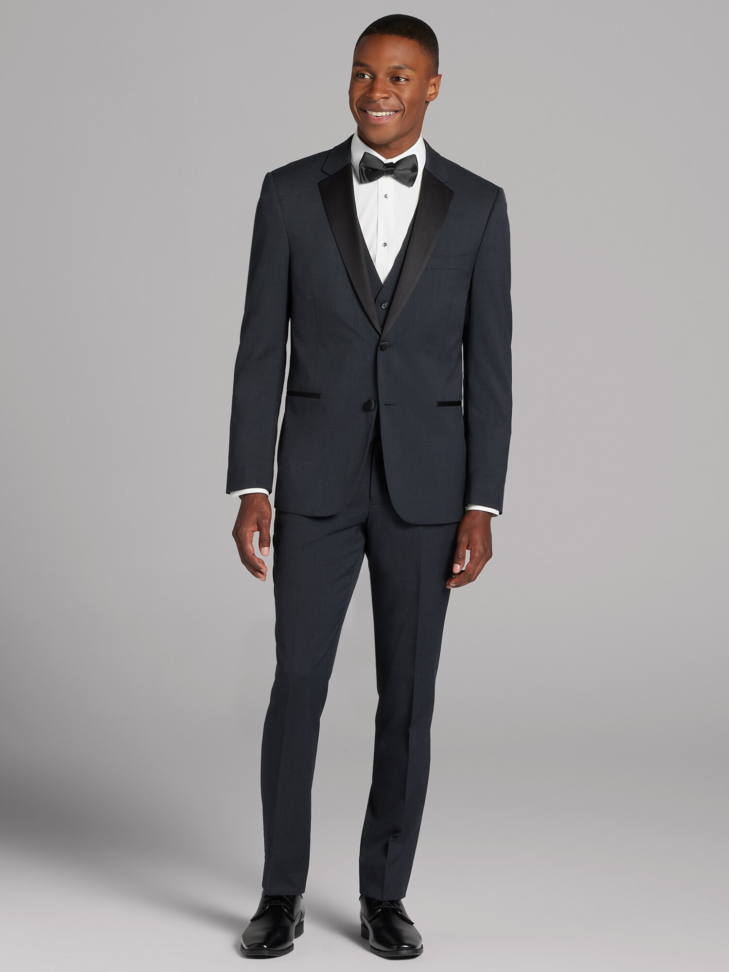 Calvin Klein Charcoal Gray Performance Wool Tux