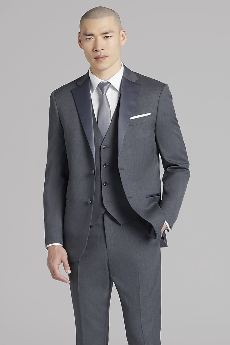 Pronto Uomo Gray Notch Lapel Tuxedo