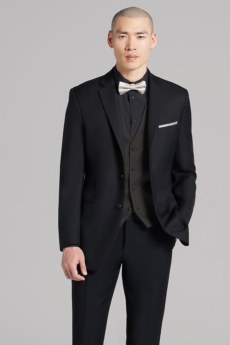 Pronto Uomo Black Notch Lapel Suit
