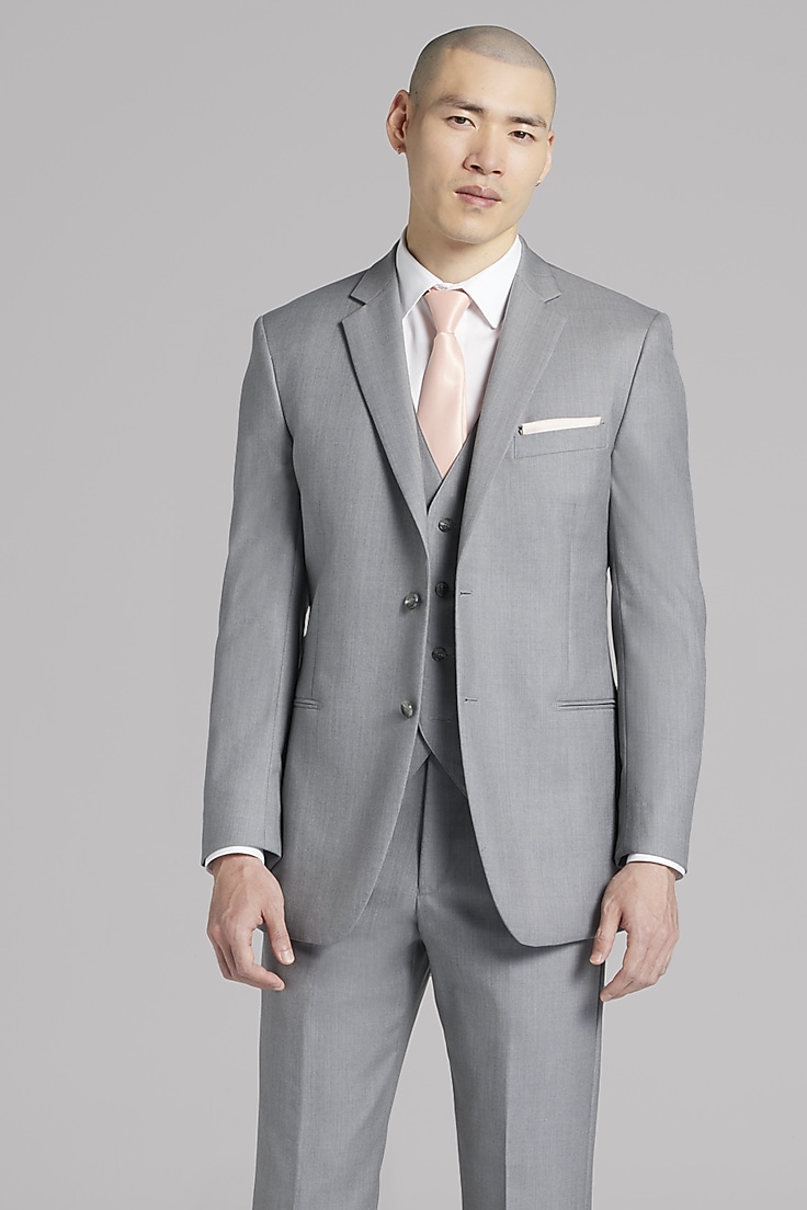 Pronto Uomo Gray Notch Lapel Suit