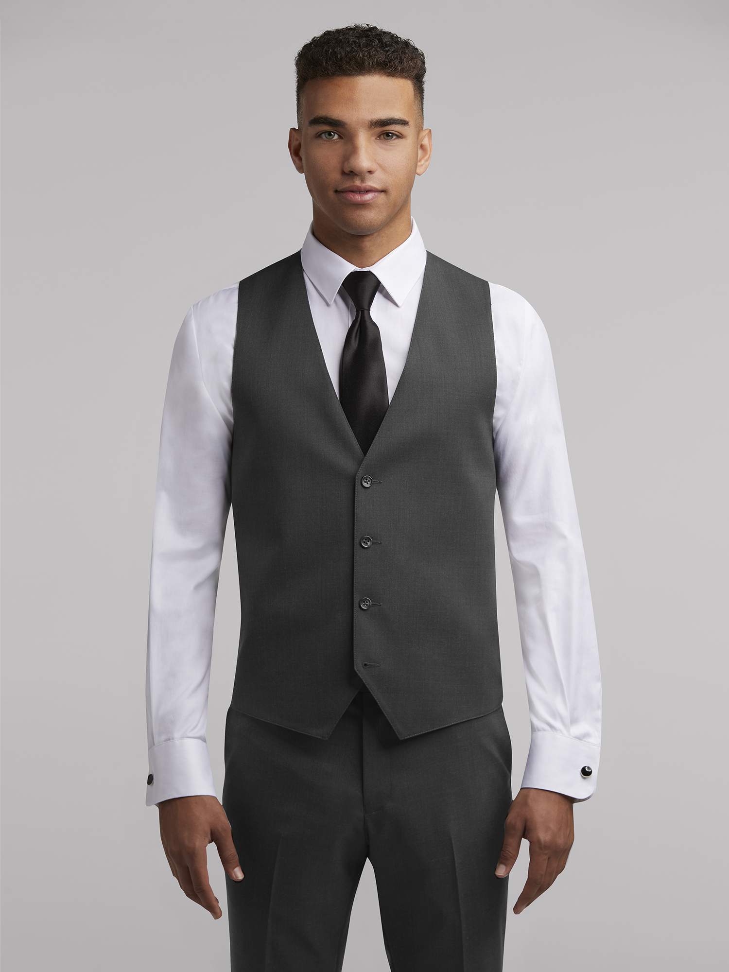 Grey Suit w/ Black Vest [+] - Roblox
