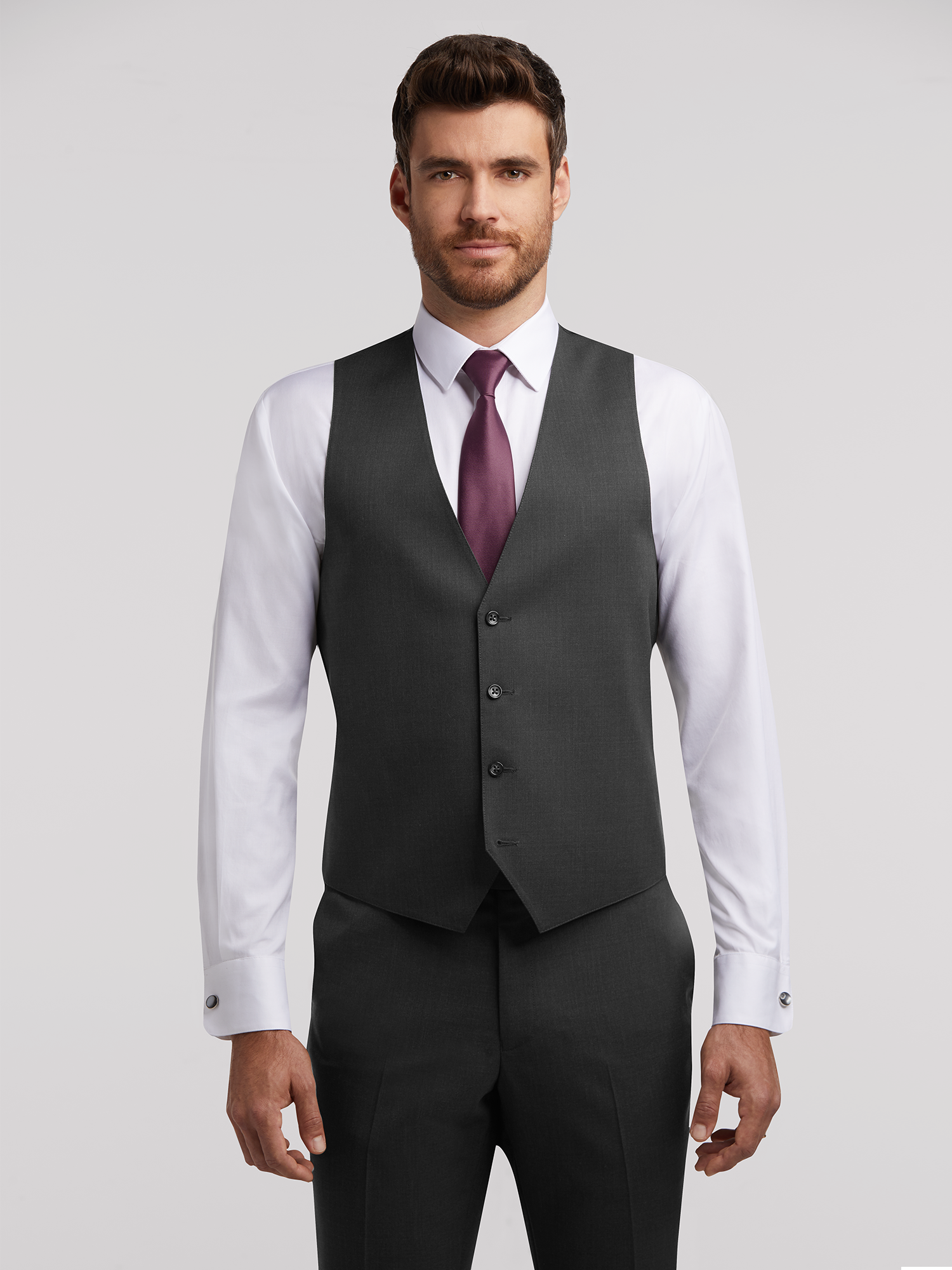 Charcoal grey sale vest and pants