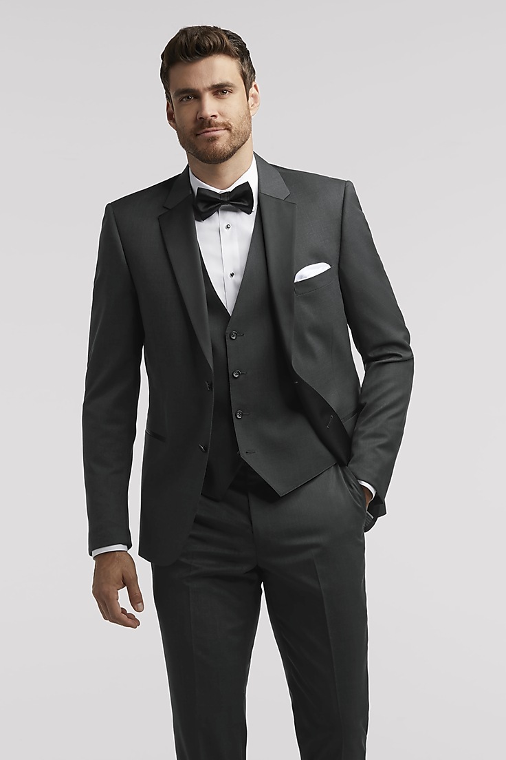 Black by Vera Wang Slim Fit Tuxedo Pants